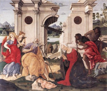キリスト降誕 1490年 シエナ フランチェスコ・ディ・ジョルジョ Oil Paintings